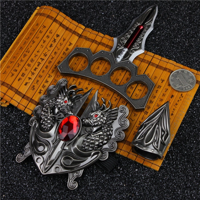 cf穿越火线麒麟刺合金属武器模型玩具金色手套cosplay道具 未开刃