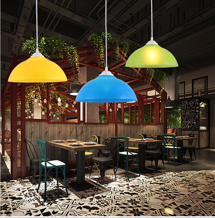 生鲜超市水果店吊灯灯罩红色创意个性吧台幼儿园美发店装饰吊灯 a款小