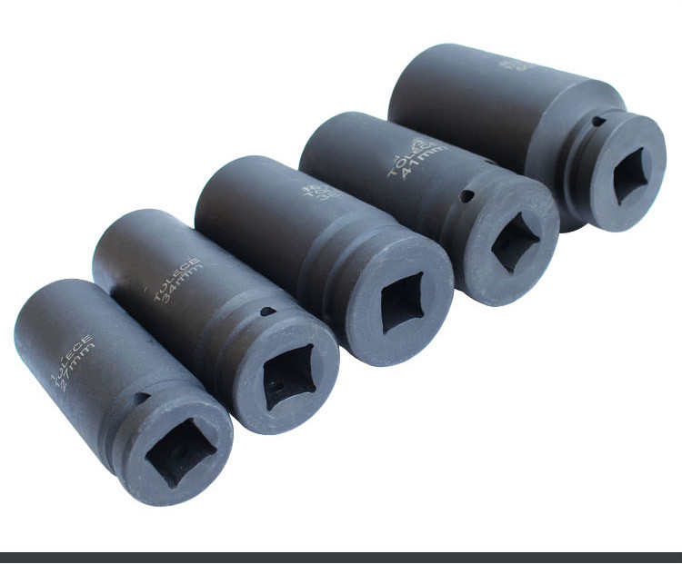 风炮套筒3/4加长套筒 六角套筒 重型中风炮套筒头27 30 46 120mm 55mm