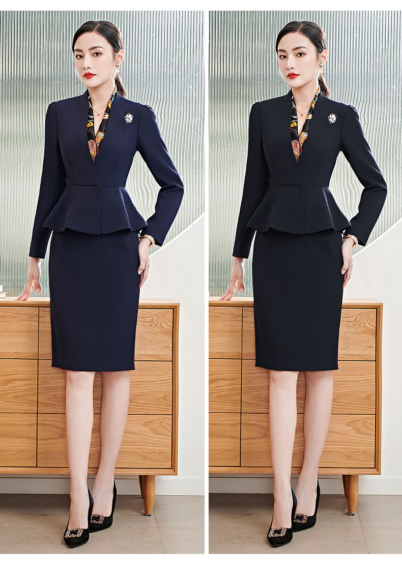 富贵鸟品牌高档女装时尚职业女裙气质女神范套装春夏款西服美容院前台