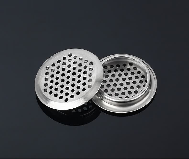 不锈钢橱柜透气孔盖嵌入式榻榻米柜门圆形衣柜鞋柜通气装饰盖双面 10