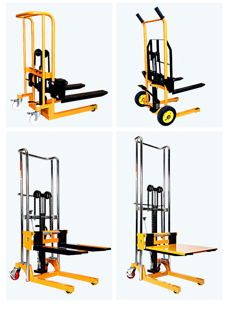 微型叉车手动液压堆高车轻便小型升降搬运升高车家用手推装卸小车升级