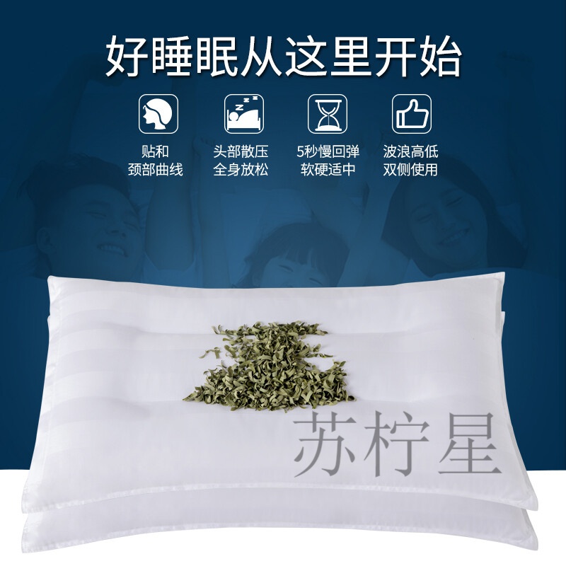 枕芯余甘叶牛甘果叶家用成年老人儿童单人枕头护颈50x30油柑叶枕约2斤