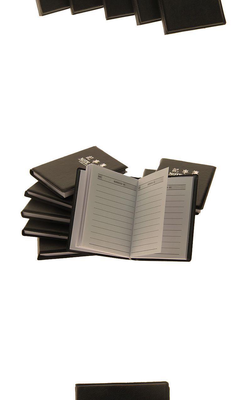 y迷你记事本随身口袋便携学生商务笔记本备忘录记事簿黑皮小本子旭泽