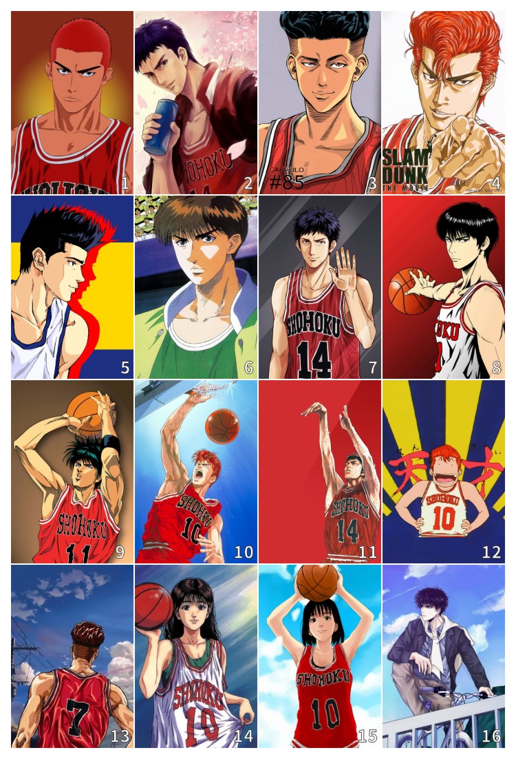 灌篮高手卡片 灌篮高手明信片樱木花道晴子流川枫壁纸收藏周边邮寄