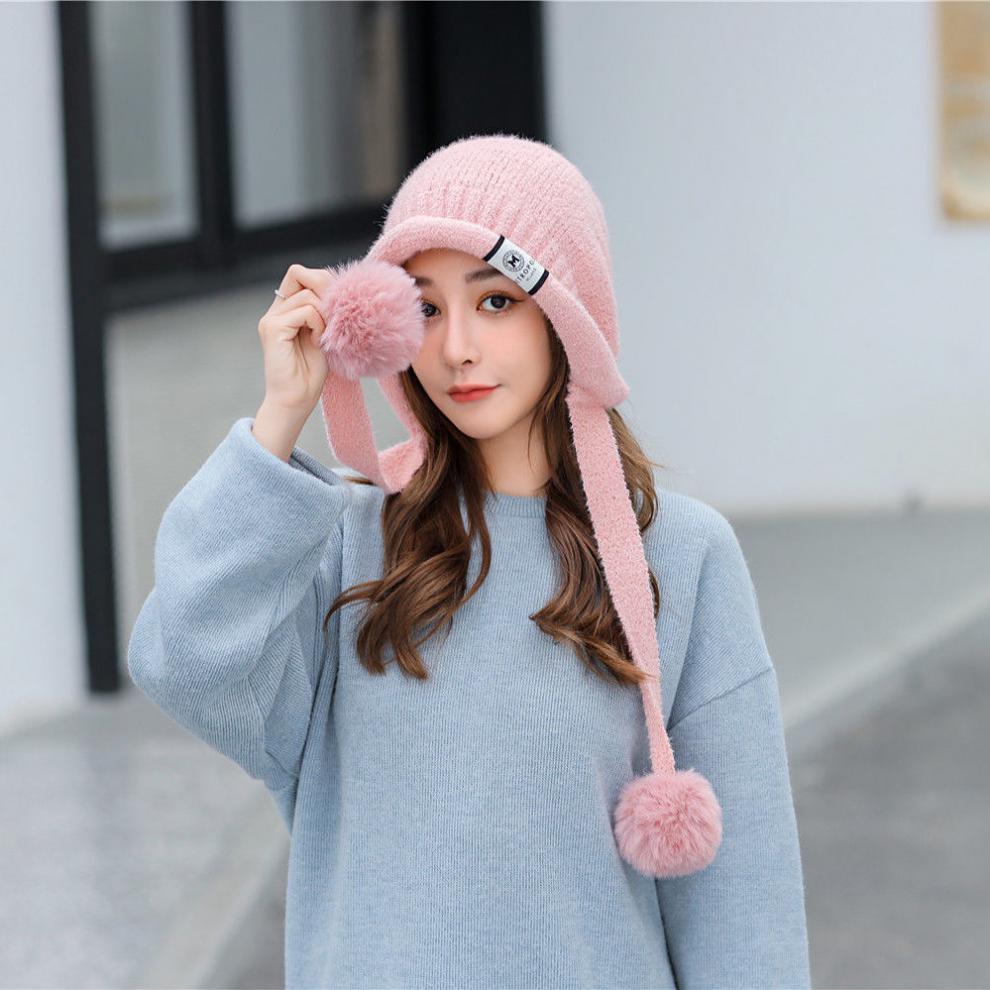 【高品质】【毛线帽女】2020冬季新款针织帽子女士韩版潮冬季保暖月子