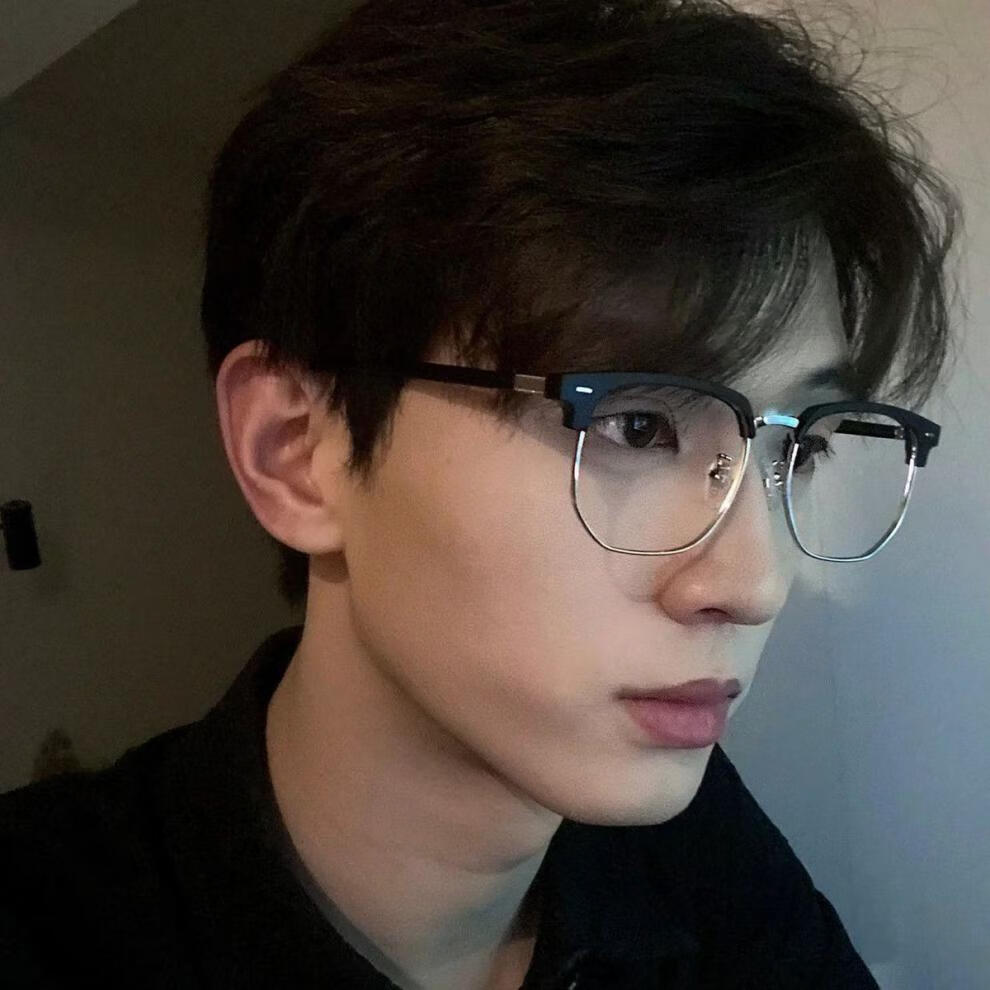 芝雅雨(zhiyayu) 斯文败类半框眼镜男配镜痞帅防蓝光可配有度数眼睛架