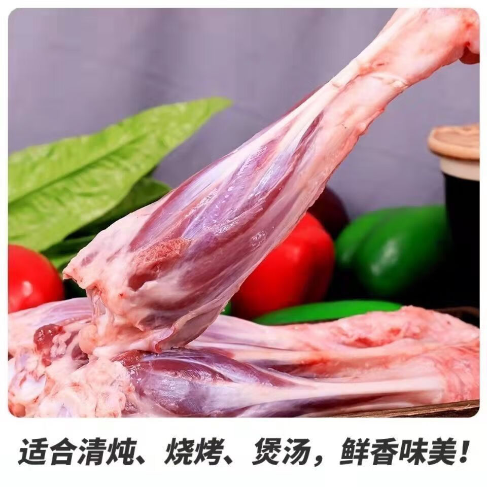 新鮮內蒙羊腿肉羊前小腿羊肉批發生羊腿羊棒骨羊前腱燒烤刷鍋食材 愷