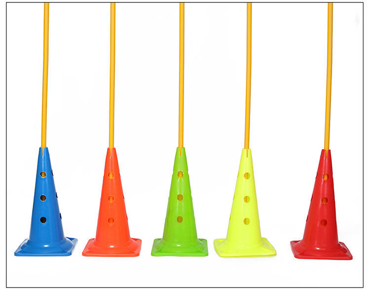 标志桶足球篮球训练器材体能障碍物三角锥有孔雪糕筒标志桩跨栏架15cm