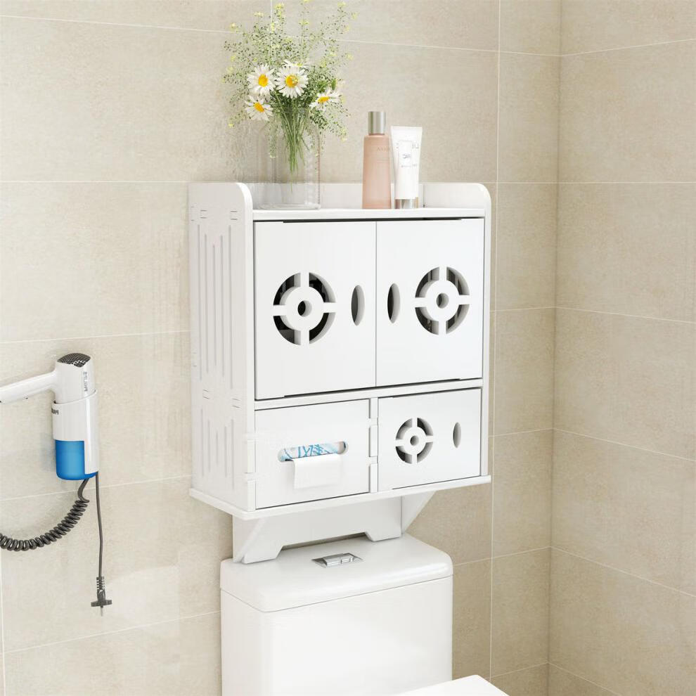 马桶边柜浴室置物架落地卫生间防水收纳柜储物柜卫浴厕所马桶边80高25