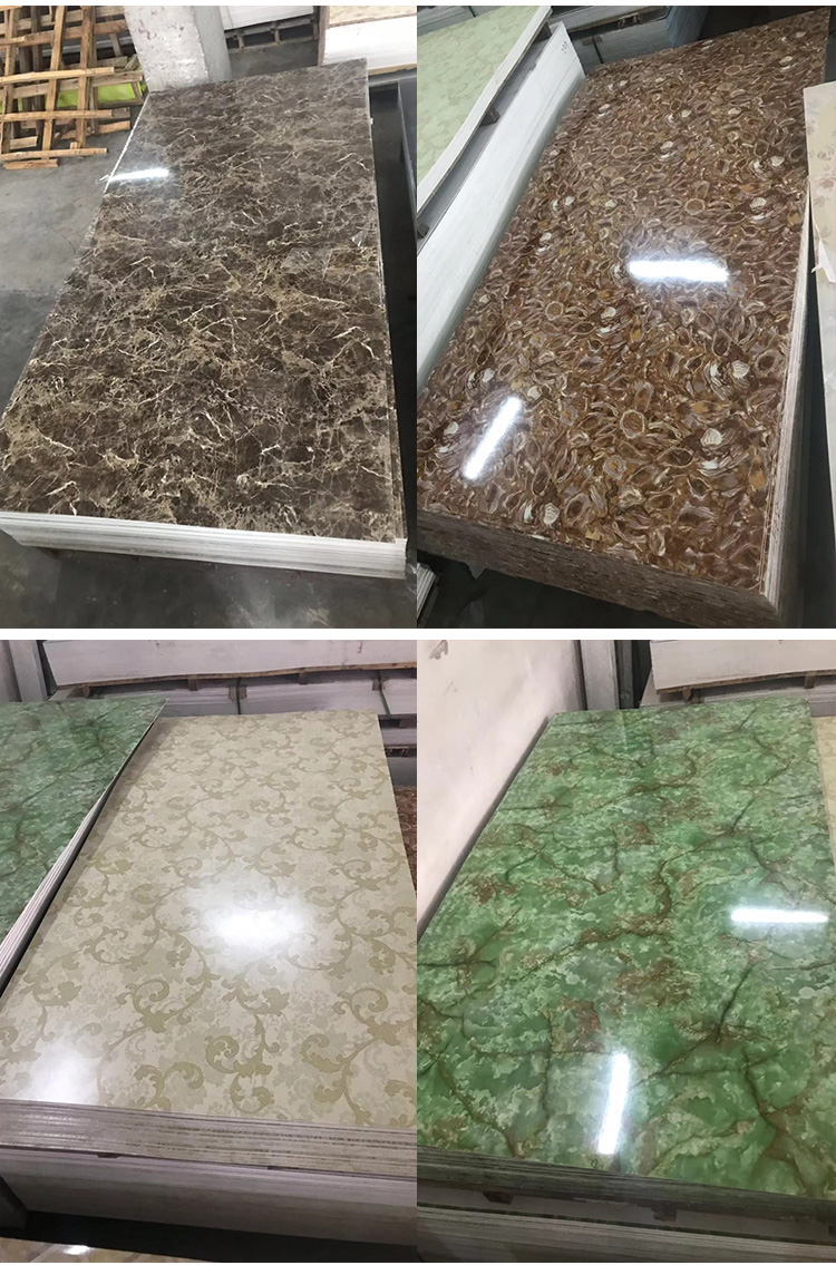 定制定制大理石板材uv板pvc板石塑微晶石板护墙板墙身装饰仿大理石板