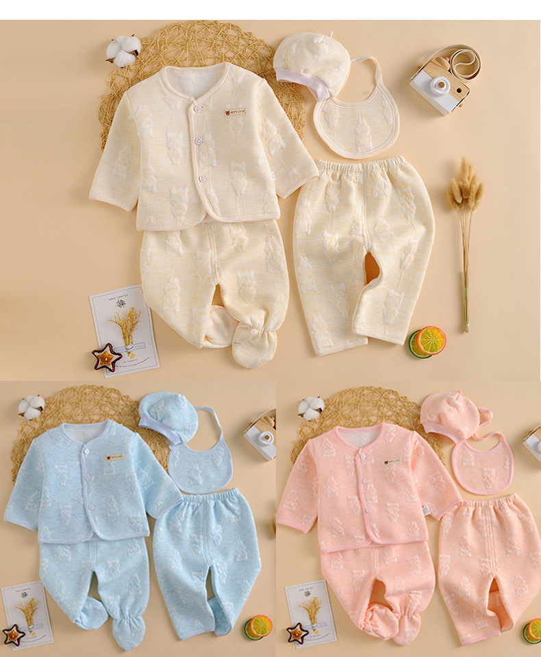 新生儿衣服冬季刚出生婴儿衣服宝宝保暖衣套装和尚服秋冬0