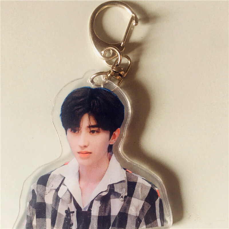 蔡徐坤钥匙扣亚克力挂件应援物同款ikun小葵透明双面学生书包 蔡徐坤