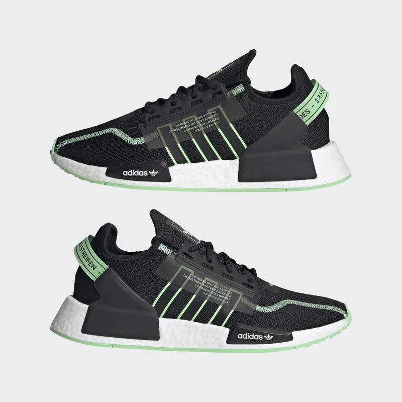 阿迪达斯adidas 男鞋 新款nmd_r1 v2缓震透气舒适 运动休闲跑步鞋男