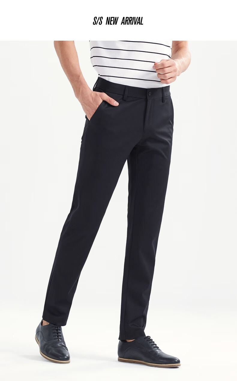 印花弹力修身中青年上班休闲裤118jh7137w 黑色 40【图片 价格 品牌