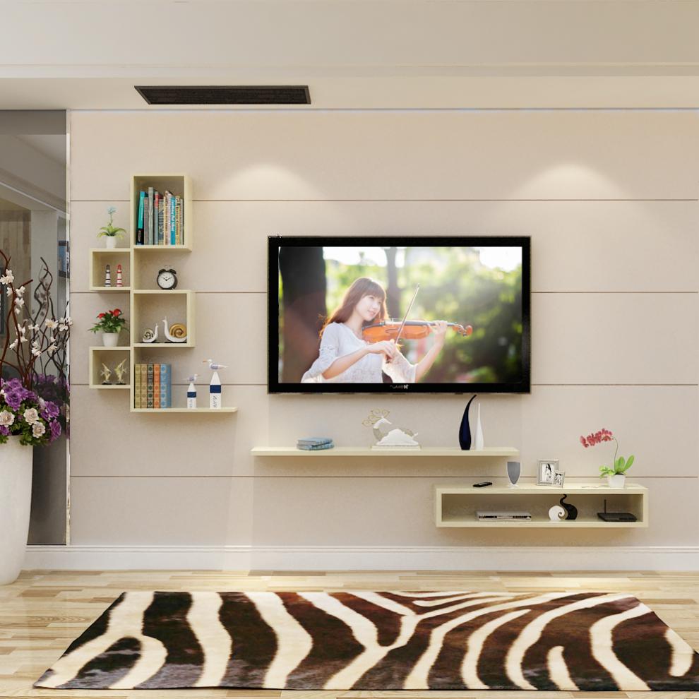 悬挂式墙上电视柜悬挂电视柜吊柜简约挂墙挂壁电视柜背景墙柜置物架