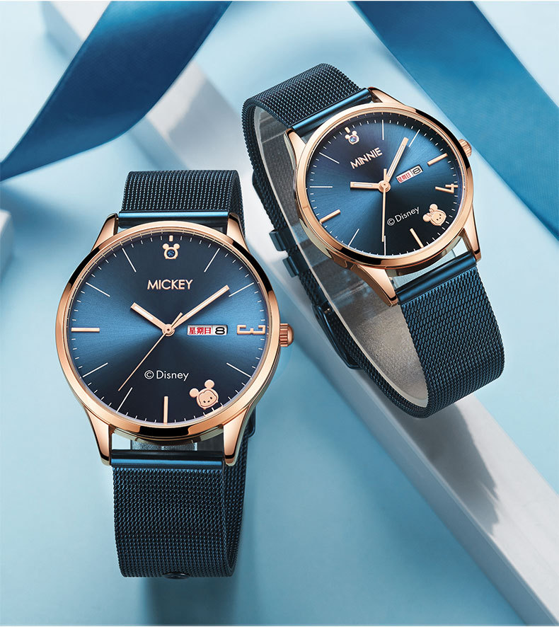 正港zgo迪士尼情侣手表情侣款男女2020新款一对1314潮流学生皮带生日