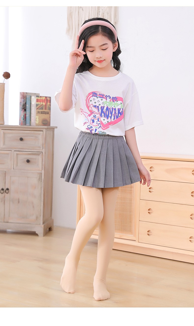 菲凡阁儿童丝袜儿童舞蹈袜春秋薄款女童连裤袜夏季丝袜白色跳舞袜练功