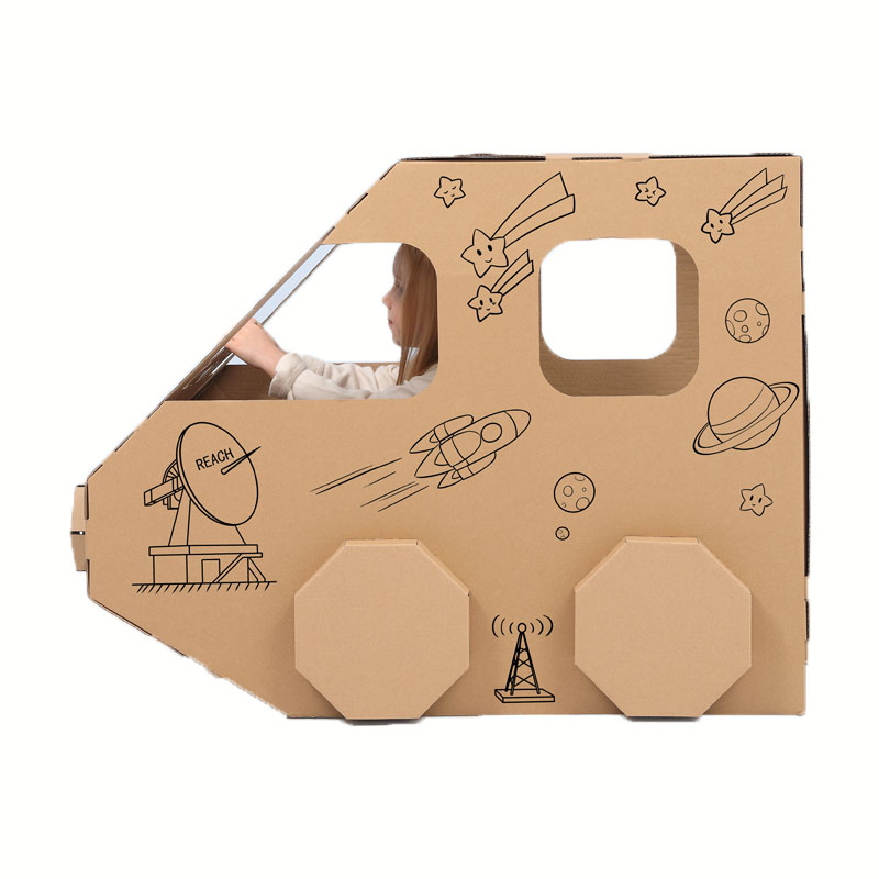 幼儿园立体瓦楞纸板diy手工制作纸模玩具拼装模型火车厢高铁地铁火车