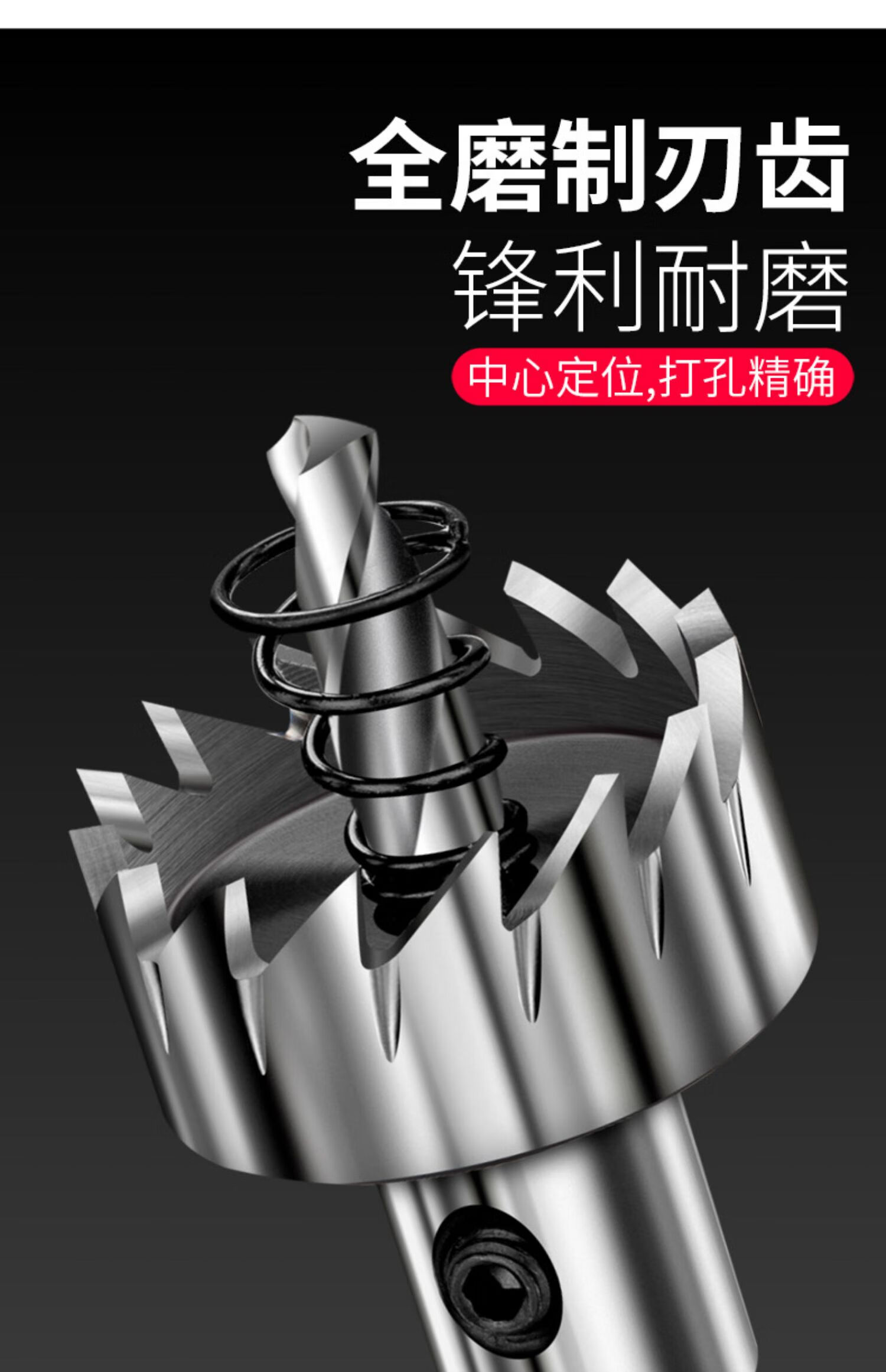 开孔器金属进口高速钢不锈钢开孔器圆形金属扩孔器铁皮打孔钻孔打眼