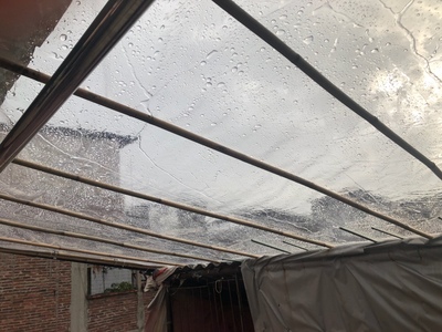 阳台挡雨防晒防尘帘阳台遮阳防雨帘晾衣防雨罩户外家用挡风遮雨篷布