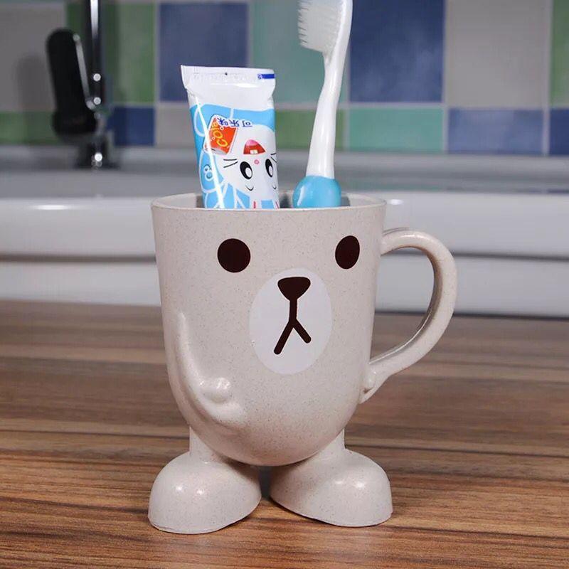 漱口杯可爱宝宝牙缸杯创意防摔小男孩女孩牙刷杯子 儿童杯绿色一个装