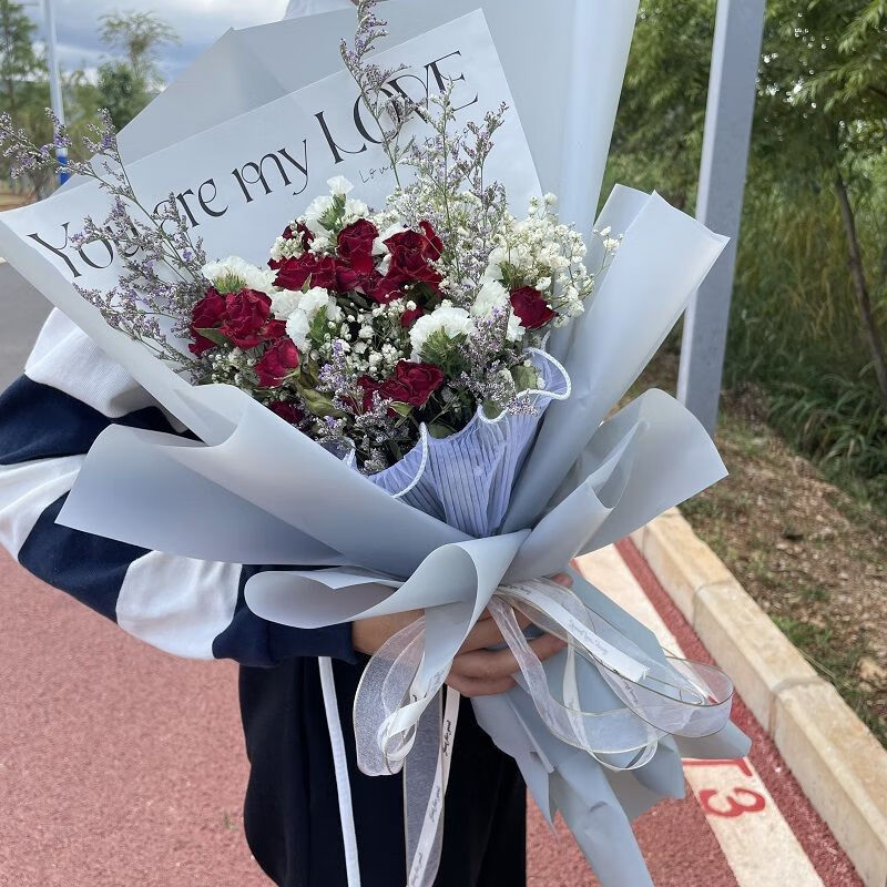 欣皇家居优选多头玫瑰干花花束蔷薇浪漫泡泡送人礼物香皂花永生包装大