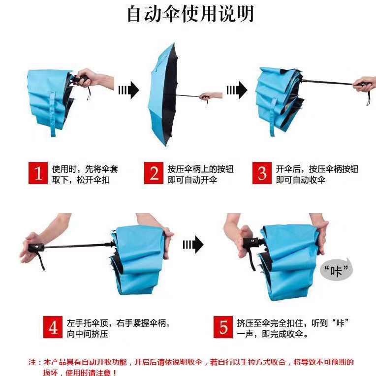自动雨伞的结构图解图片