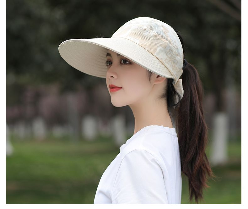 女士帽子百搭大帽檐防晒帽空顶遮阳帽女夏季薄款百搭时尚太阳帽女遮脸
