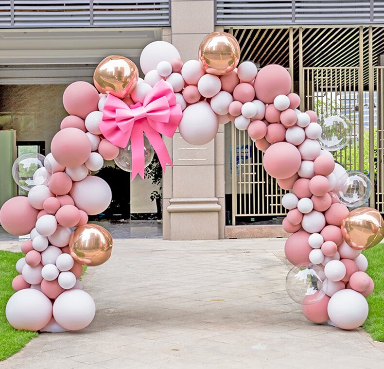 创森小米气球拱门支架结婚房布置婚庆用品农村订婚礼场景装饰室外开业