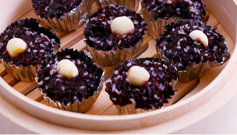 黑糯米糕锡纸莲子速冻黑米糕早餐小吃糕点甜点360g*3共36只aa