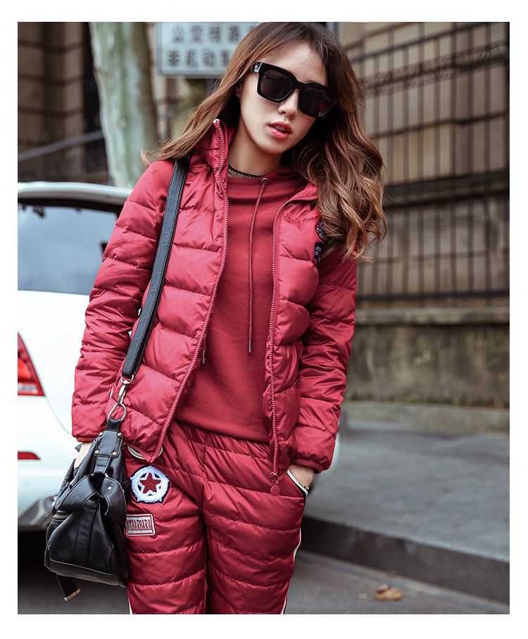 【冬尚新】品质优质羽绒服套装女冬新款韩版短款修身显瘦休闲时尚加厚