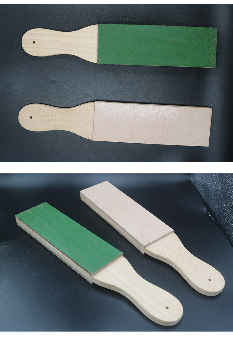 定制牛皮荡刀板修脚刀荡刀皮雕刻刀磨刀板荡刀布koyo青棒磨刀膏套餐