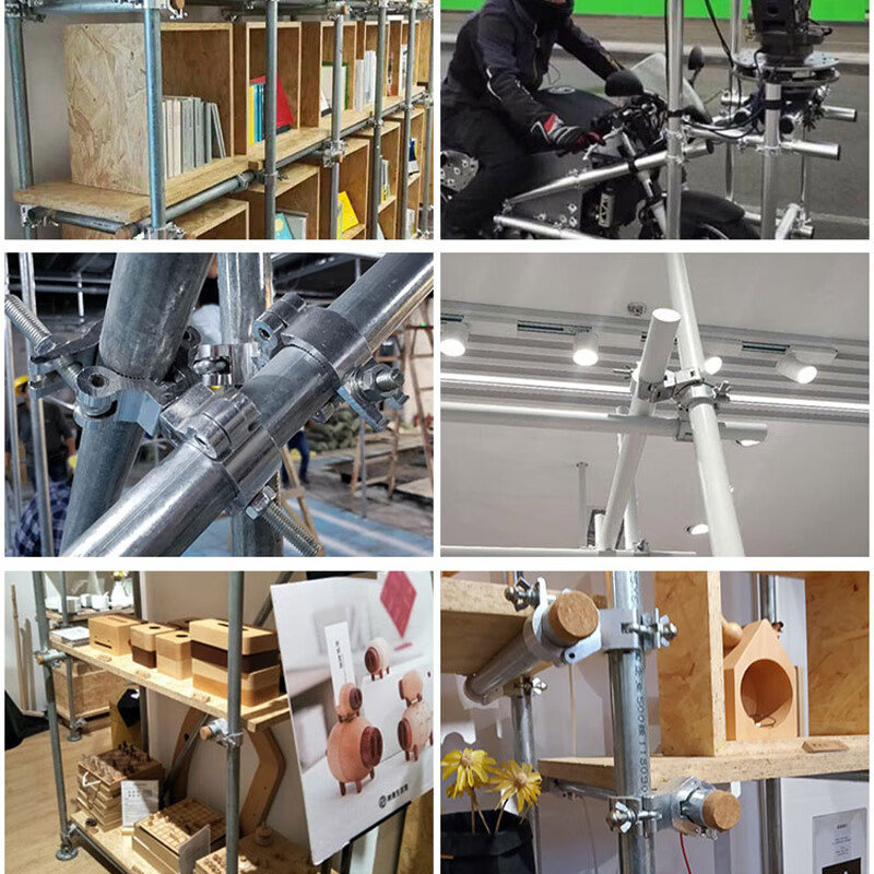 铝合金旋转固定卡扣脚手架扣件铝型材配件圆管钢管活动连接件 直径19