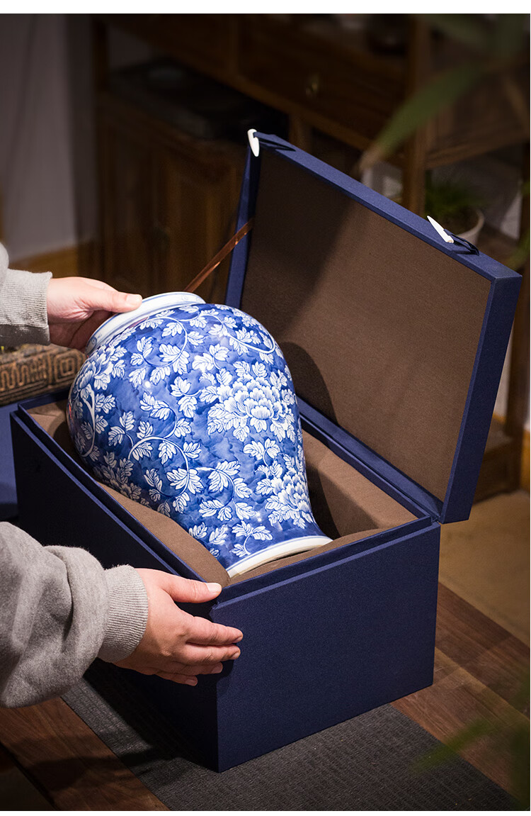 花瓶摆件特大茶叶罐陶瓷器件精美锦盒收纳盒包装盒礼品盒定制茶叶礼盒