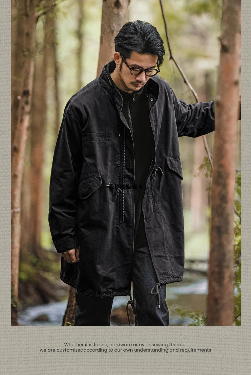 【2022新款】stk野奢 二战m51鱼尾派克服中长款风衣外套男美式复古工