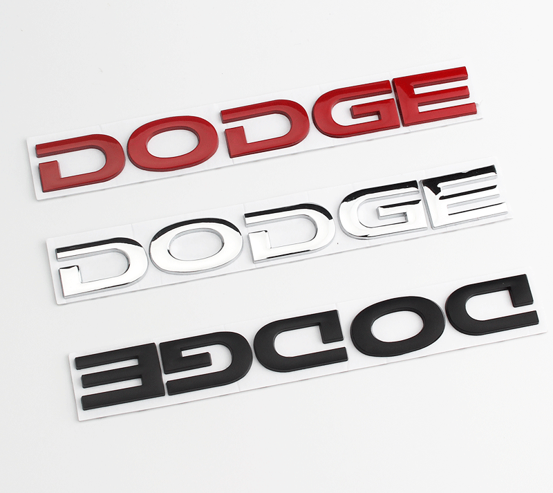 标跃道奇公羊dodge 金属标 酷威车标 dodge英文车尾贴标 黑色