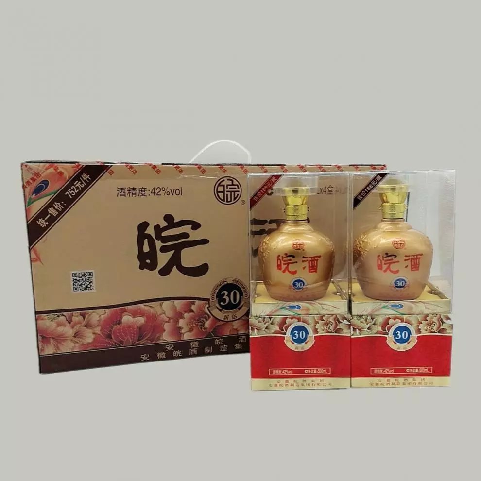 京优选百年皖酒500ml4瓶皖酒安徽白酒粮食酒皖酒30年浓香型405度柔