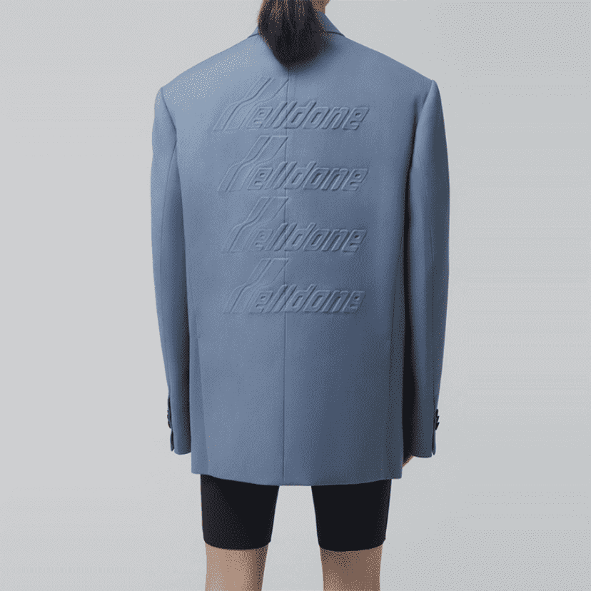 loosafandawe11done浮雕西装男外套女gd权志龙同款压纹立体字母弹幕