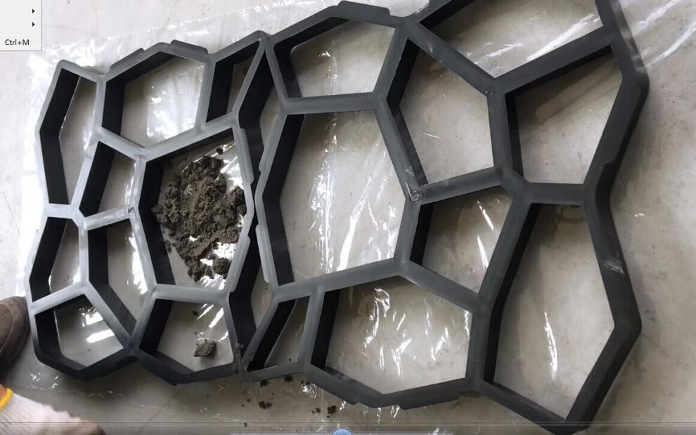 制作水泥砖模型 路面砖模型别墅庭院砖花园透水砖模 铺路模具 六边形