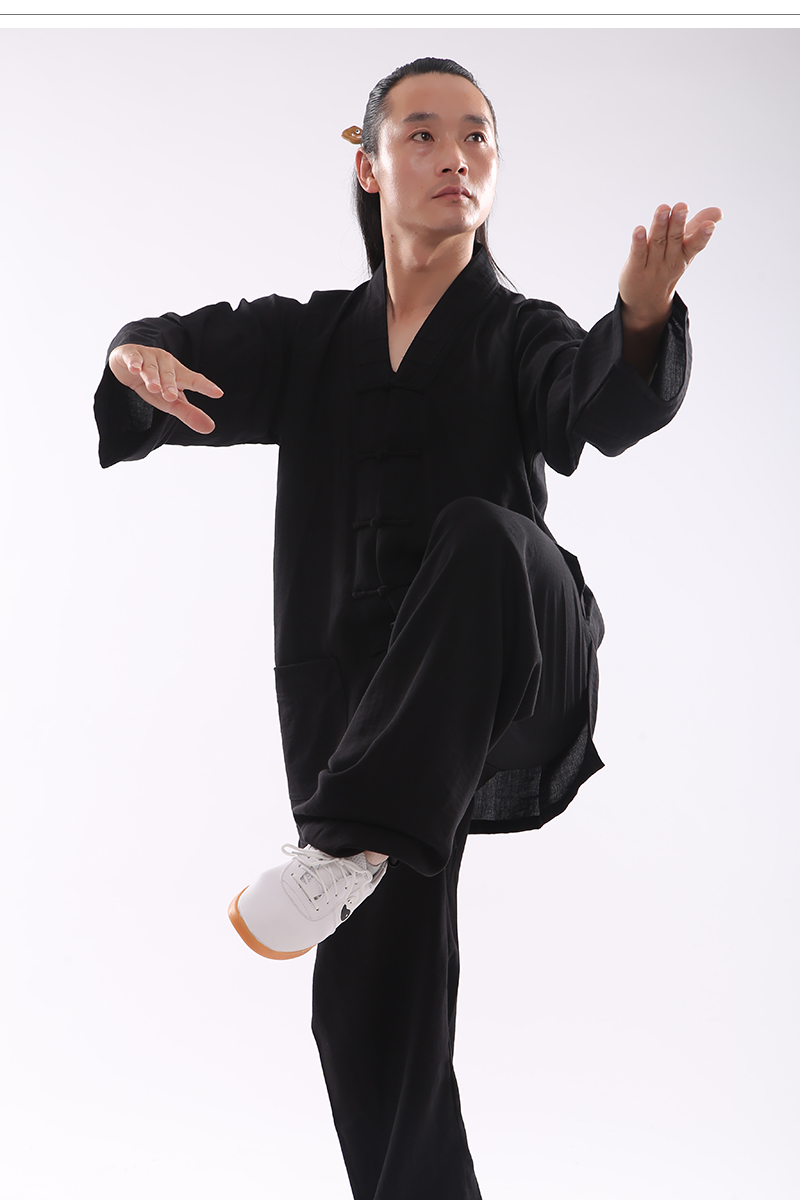 2022新款 仁武蚕丝太极服武当道服蚕丝麻道士服装中国风男女士道袍