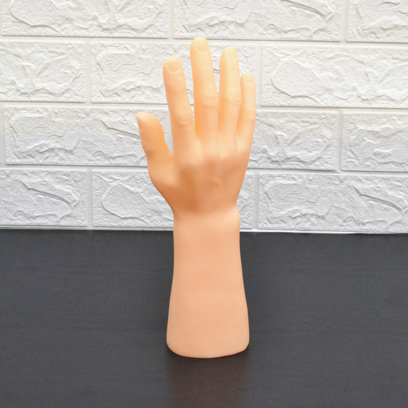 男假手模型塑料手模双手劳保手套模型男假手道具 仿真男黄肤色一双