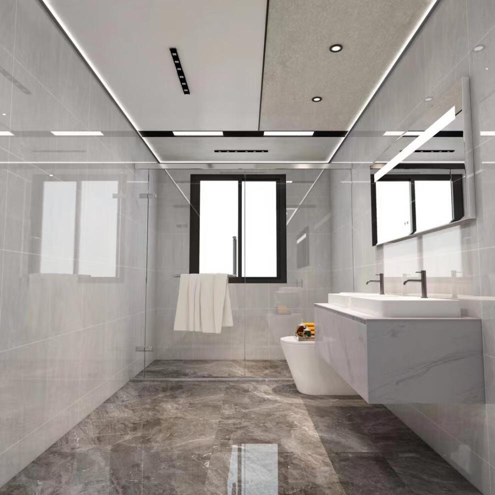 集成吊顶铝扣板300x300蜂窝大板厨房厕所铝扣板军绿色08江南白玉