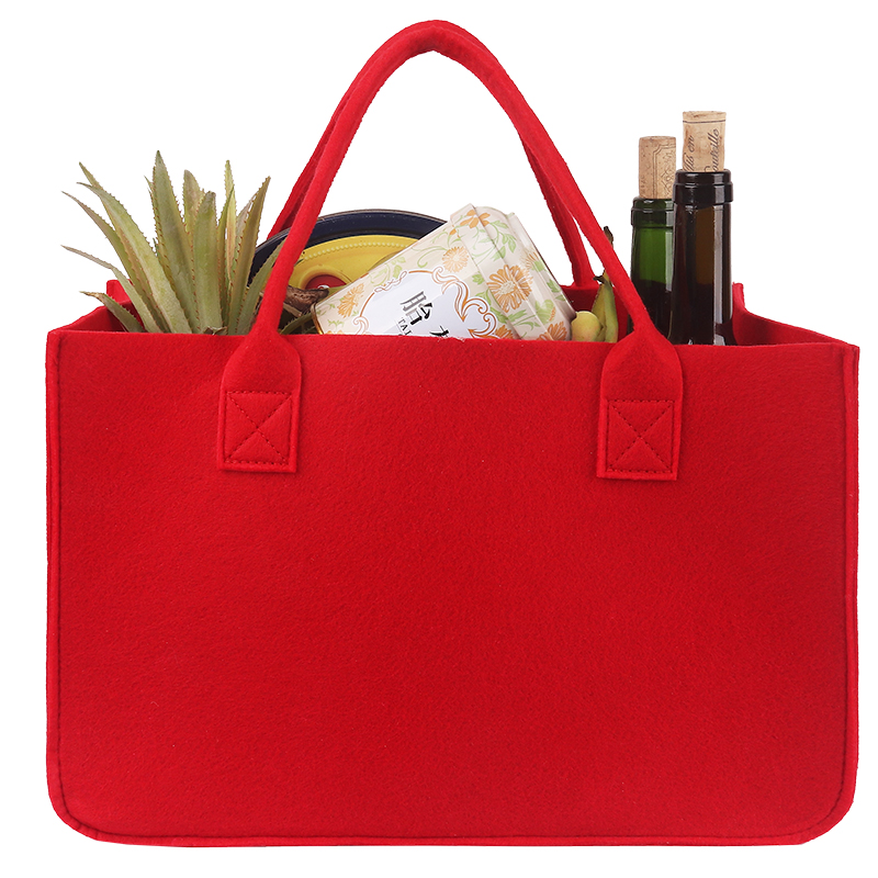 大容量礼盒袋环保无纺布袋简约礼品袋结婚喜字手提袋大号红色喜字小号