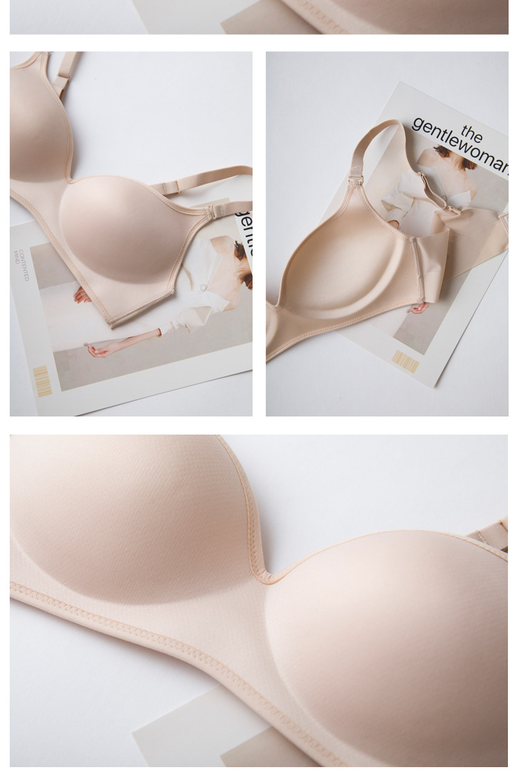 娆蝶 真丝内衣女一片式无钢圈里料桑蚕丝薄款文胸 少女内衣透气无痕