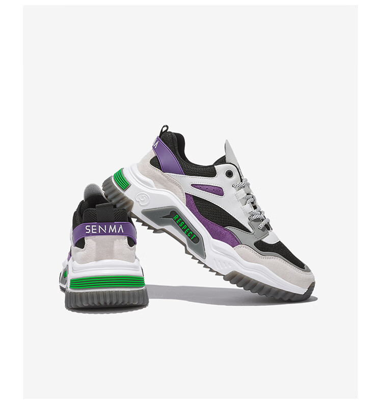 森马senma时尚潮流百搭运动老爹鞋防滑耐磨拼色低帮透气舒适休闲鞋男