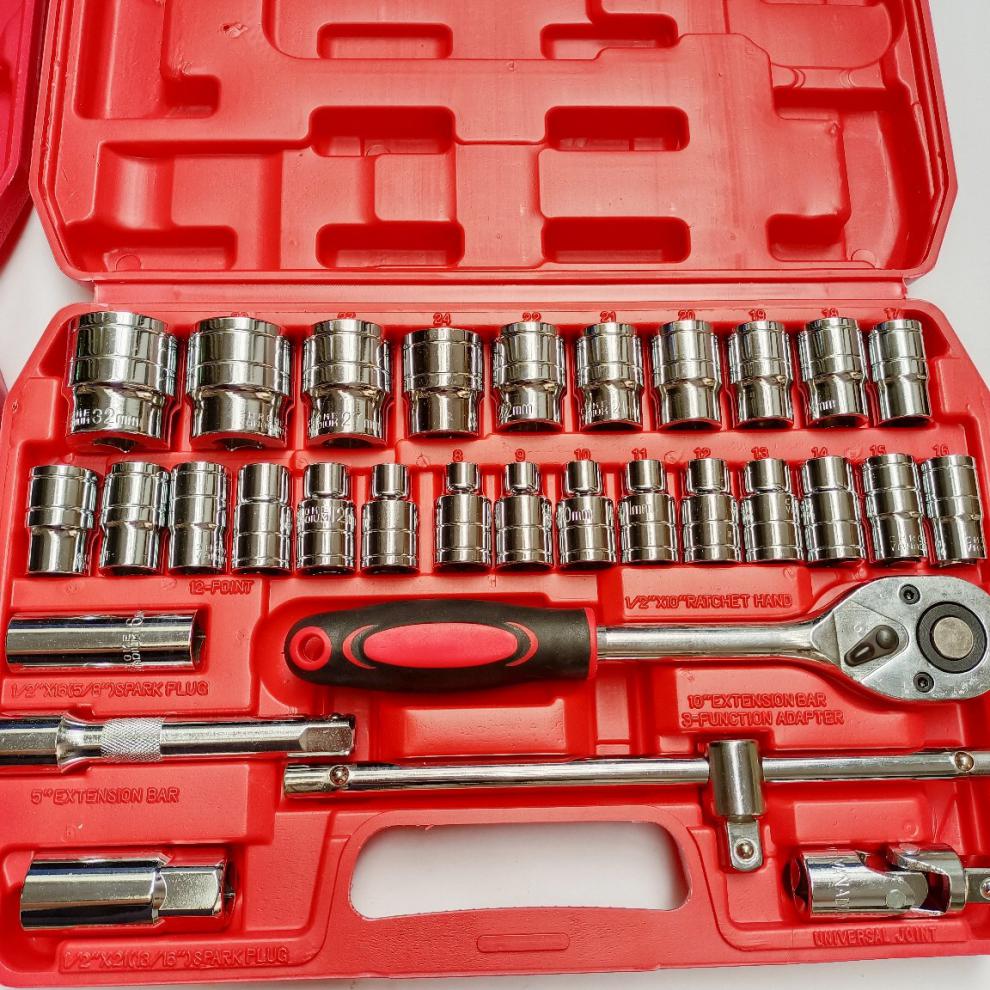 临沂五金赛沃工具组合套筒工具32件套头组套汽修手动工具镜面32件组套
