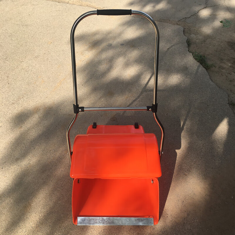 户外环卫防风垃圾斗簸箕带轮塑料桶不锈钢杆垃圾铲垃圾收集器畚箕