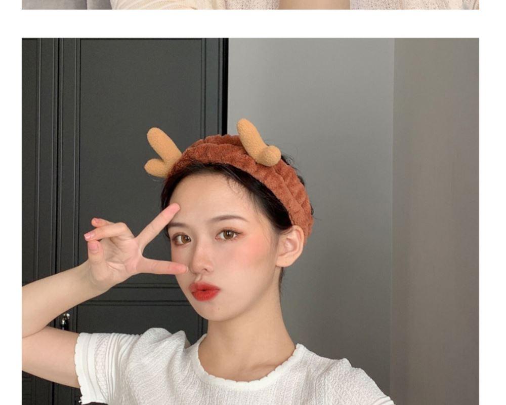 闽铭洗脸敷面膜洗漱束发带简约发箍女头箍可爱网红头套绑发捆头饰灰色