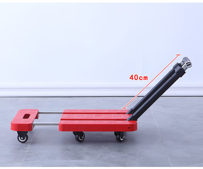 搬运车载重手拉车家用拖车折叠便携拉货拉杆车旗舰版欧美蓝色橡胶轮送